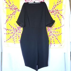 Boohoo Black Split-Front dress
